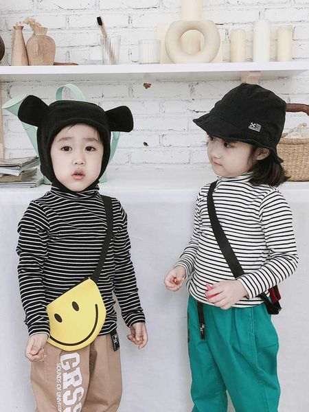 children's autumn and winter high neck striped bottom shirt for boys girls pure cotton plush thickened long sleeve t-shirt baby clothin, Black
children's autumn and winter high neck striped bottom shirt for boys girls pure cotton plush thickened long sleeve t-shirt baby clothin, Black