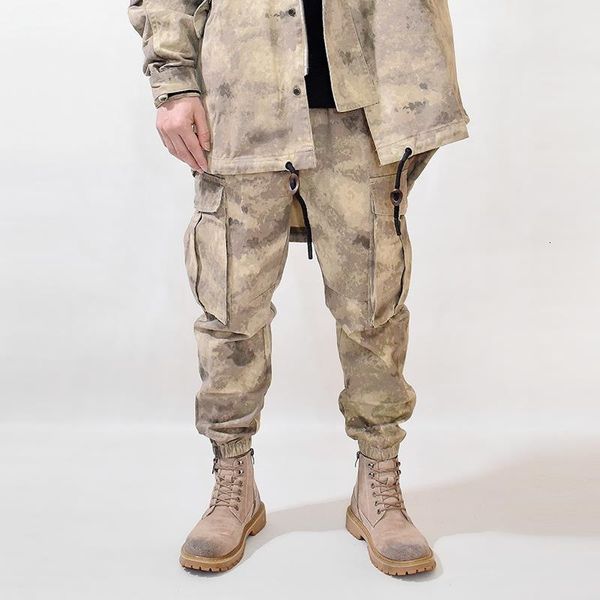 men's pants 2023 spring couple clothes camouflage overalls loose bunched feet harun brand outdoor tactical casual 230329, Black
men's pants 2023 spring couple clothes camouflage overalls loose bunched feet harun brand outdoor tactical casual 230329, Black