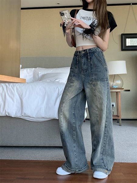women's jeans washed straight leg jean's 2023 springsummer high waist slim fit wide pants casual versatile wear 230329, Blue
women's jeans washed straight leg jean's 2023 springsummer high waist slim fit wide pants casual versatile wear 230329, Blue