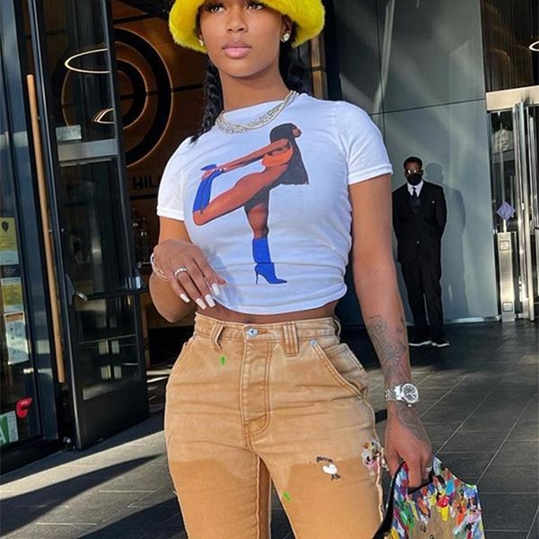 womens tshirt fqlwl spring summer fashion graphic t shirts tee o neck short sleeve print crop streetwear funny white 230328
womens tshirt fqlwl spring summer fashion graphic t shirts tee o neck short sleeve print crop streetwear funny white 230328