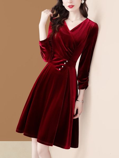 casual dresses autumn winter velvet dress women elegant v-neck long sleeve evening party dress fashion ladies work knee-length midi dresses, Black;gray
casual dresses autumn winter velvet dress women elegant v-neck long sleeve evening party dress fashion ladies work knee-length midi dresses, Black;gray