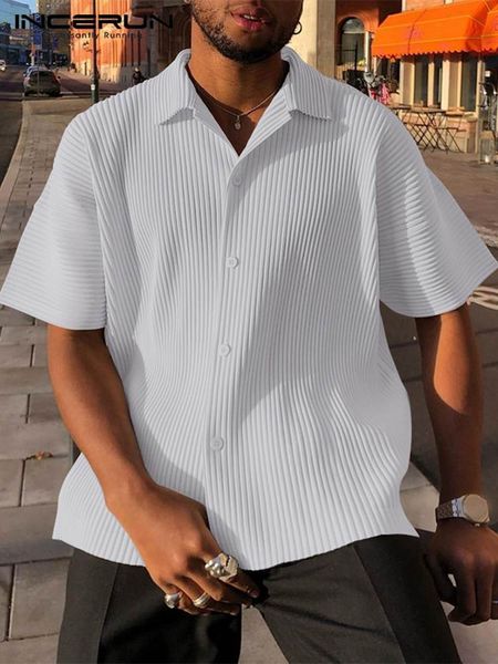 men's casual shirts fashion men solid color shirt lapel short sleeve streetwear folds casual men clothing button loose camisas s-5xl in, White;black
men's casual shirts fashion men solid color shirt lapel short sleeve streetwear folds casual men clothing button loose camisas s-5xl in, White;black