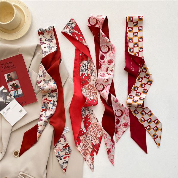headbands silk feeling skinny ribbon women hair scarf fashion print long neck tie hand wrist foulard female spring neckerchief echarpe 23032, Silver
headbands silk feeling skinny ribbon women hair scarf fashion print long neck tie hand wrist foulard female spring neckerchief echarpe 23032, Silver