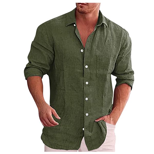 men's casual shirts vintage men's shirt designer casual cotton linen solid color long sleeve shirts loose stand collar shirts cami, White;black
men's casual shirts vintage men's shirt designer casual cotton linen solid color long sleeve shirts loose stand collar shirts cami, White;black