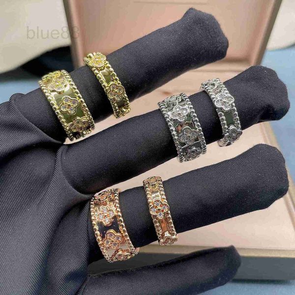 band rings designer kaleidoscope ring wide version narrow 18k rose gold four leaf clover lucky bead diamond female m2u4, Silver
band rings designer kaleidoscope ring wide version narrow 18k rose gold four leaf clover lucky bead diamond female m2u4, Silver