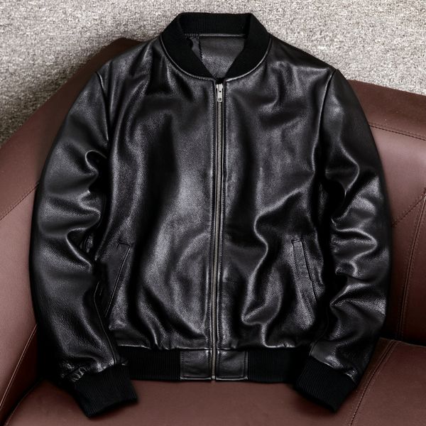 men's leather faux 100 genuine male black sheepskin soft motorcycle jacket men spring autumn plus size bomber coat 230329
men's leather faux 100 genuine male black sheepskin soft motorcycle jacket men spring autumn plus size bomber coat 230329