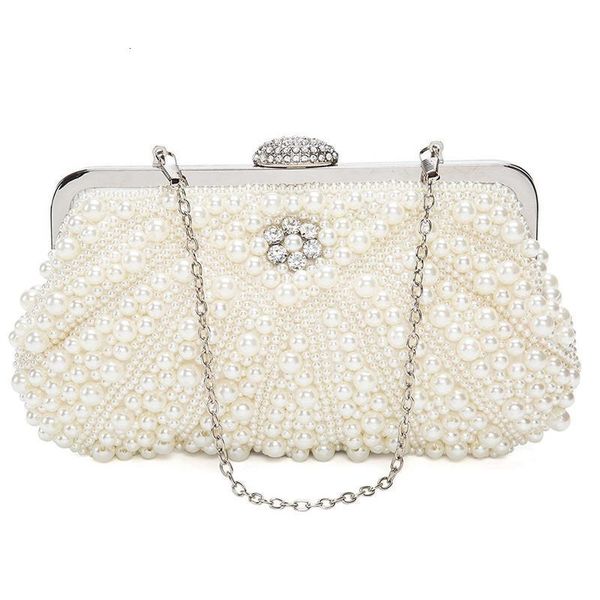 evening bags women pearl clutch purse handbag for wedding chain dinner party white 230329
evening bags women pearl clutch purse handbag for wedding chain dinner party white 230329