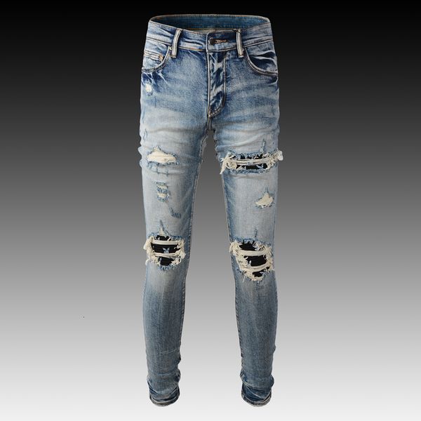 men's jeans high street fashion men jeans retro light blue elastic slim fit destroyed ripped jeans men patch designer hip hop brand pan
men's jeans high street fashion men jeans retro light blue elastic slim fit destroyed ripped jeans men patch designer hip hop brand pan