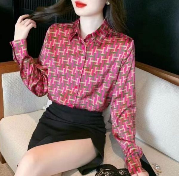 silk print brown shirt women long sleeve lapel button designer blouses spring autumn office ladies shirts runway woman clothes blouse elegan, White
silk print brown shirt women long sleeve lapel button designer blouses spring autumn office ladies shirts runway woman clothes blouse elegan, White
