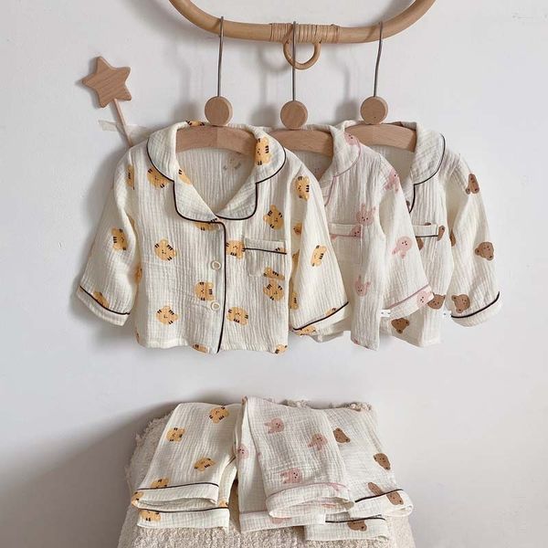 clothing sets 2 buah piyama anak musim semi gugur set atasan lengan panjang celana kardigan katun beruang korea muslin baju tidur laki laki, White
clothing sets 2 buah piyama anak musim semi gugur set atasan lengan panjang celana kardigan katun beruang korea muslin baju tidur laki laki, White