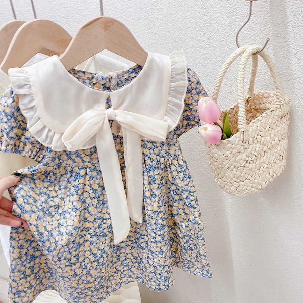 girl's dresses cute short sleeve baby girls floral dress 2022 summer sweet ruffles peter pan collar bow princess dresses for party 2-8y, Red;yellow
girl's dresses cute short sleeve baby girls floral dress 2022 summer sweet ruffles peter pan collar bow princess dresses for party 2-8y, Red;yellow