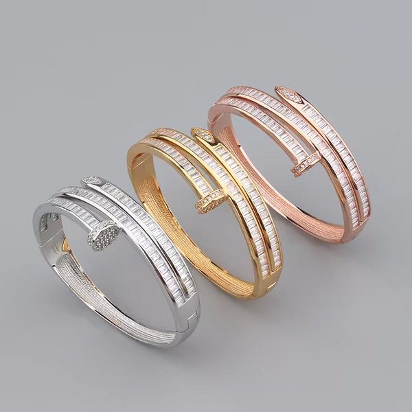 solid gold silver nail bangle bracelet set diamonds luxury elegant designer for women men fashion bracelets wedding party thanksgiving valen, Black
solid gold silver nail bangle bracelet set diamonds luxury elegant designer for women men fashion bracelets wedding party thanksgiving valen, Black