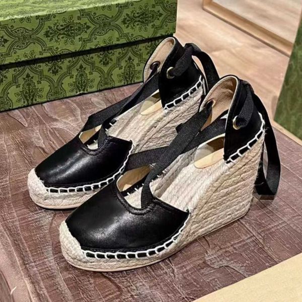 fashion sandals slippers slides summer woven wedge heel espadrille shoes women slides cross belt leather fisherman with box no037, Black
fashion sandals slippers slides summer woven wedge heel espadrille shoes women slides cross belt leather fisherman with box no037, Black