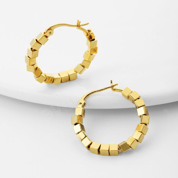 18k genuine gold plated geometric square bead huggie hoop earrings for women vintage gold color copper earrings jewelry, Golden;silver
18k genuine gold plated geometric square bead huggie hoop earrings for women vintage gold color copper earrings jewelry, Golden;silver