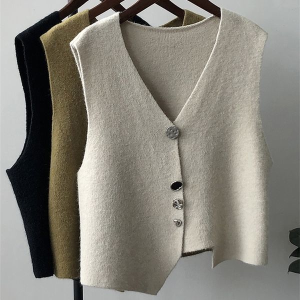 women's vests qoerlin soft cashmere designer cardigan coat irregular tank sweater women's knitted v-neck sweater sleeveless jacket, Black;white
women's vests qoerlin soft cashmere designer cardigan coat irregular tank sweater women's knitted v-neck sweater sleeveless jacket, Black;white
