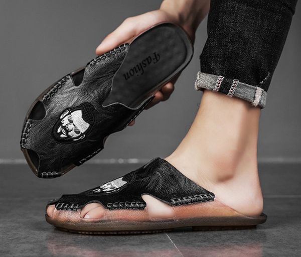 fashion luxury men flats genuine leather slippers sandals casual soft cowhide flip flops man flat shoes big size 38-48, Black
fashion luxury men flats genuine leather slippers sandals casual soft cowhide flip flops man flat shoes big size 38-48, Black