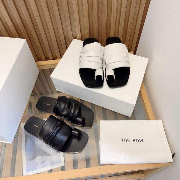 designer the row sandals french lady leather toe clip square kitten heel luxury casual comfortable outdoor party slippers 14ts, Black
designer the row sandals french lady leather toe clip square kitten heel luxury casual comfortable outdoor party slippers 14ts, Black