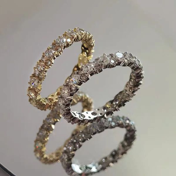 eternity zircon finger ring silver color engagement wedding band rings for women bridal promise party jewelry gift, Slivery;golden
eternity zircon finger ring silver color engagement wedding band rings for women bridal promise party jewelry gift, Slivery;golden