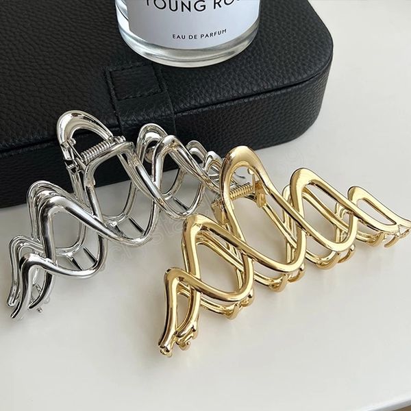 hollow out wave large metal hair claw irregular hairpins hair claws barrettes women vintage clips hair accessories, Slivery;white
hollow out wave large metal hair claw irregular hairpins hair claws barrettes women vintage clips hair accessories, Slivery;white
