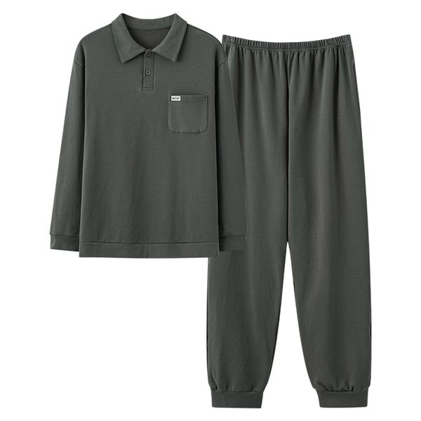 men's sleepwear men's lapel patterned pajama set cotton men's long sleeve fall loose men's pajama set solid pajama ants, Black;brown
men's sleepwear men's lapel patterned pajama set cotton men's long sleeve fall loose men's pajama set solid pajama ants, Black;brown