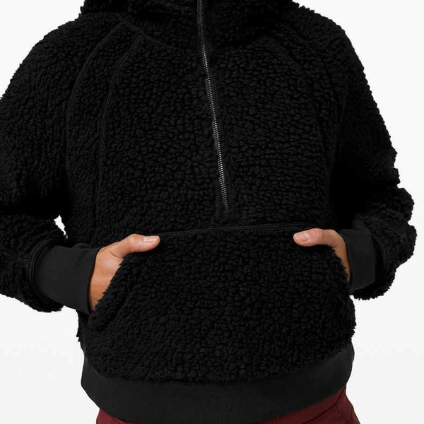 yoga clothing yoga autumn and winter new lamb velvet short half zipper hooded sweater sports loose jacket, Black
yoga clothing yoga autumn and winter new lamb velvet short half zipper hooded sweater sports loose jacket, Black