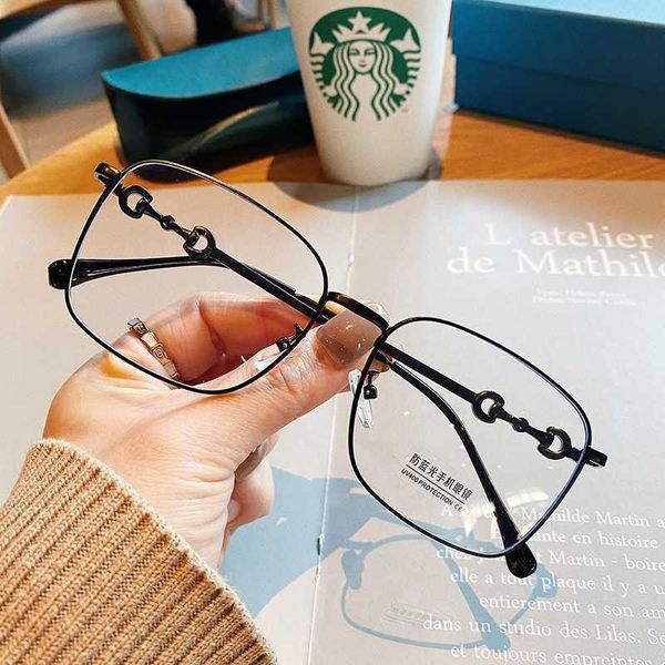 designer glasses 2023 new blue light proof glasses large frame plain face creative short-sighted metal for women, White;black
designer glasses 2023 new blue light proof glasses large frame plain face creative short-sighted metal for women, White;black