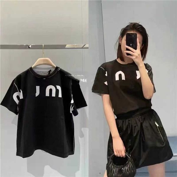 miu womens t shirt short sleeved tee sweatshirt designer tshirt summer letter print polo pullover crop cotton short style tees, White
miu womens t shirt short sleeved tee sweatshirt designer tshirt summer letter print polo pullover crop cotton short style tees, White