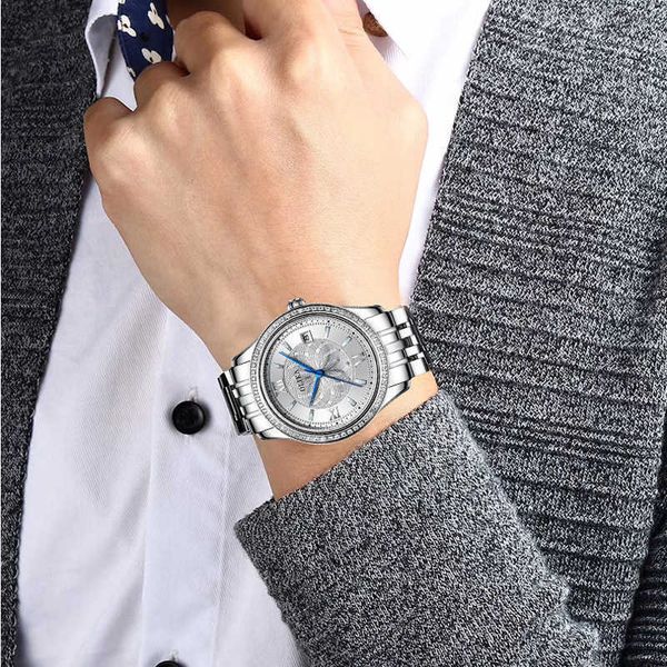 fully automatic mechanical male designer business fashion watch waterproof lens watch with diamond steel shell watch, Slivery;golden
fully automatic mechanical male designer business fashion watch waterproof lens watch with diamond steel shell watch, Slivery;golden