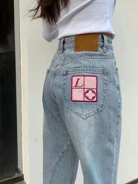 2023 designer women's jeans luxury parachute pants fashion small fragrance embroidered slim straight casual pants, Blue
2023 designer women's jeans luxury parachute pants fashion small fragrance embroidered slim straight casual pants, Blue
