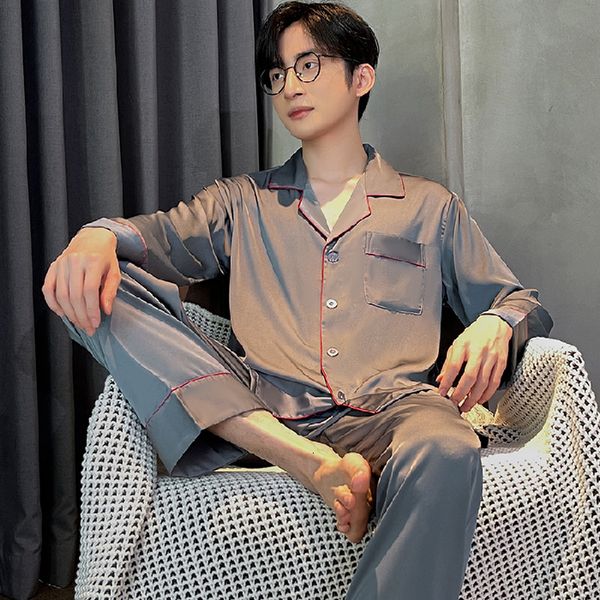men's sleepwear men's silk nightwear luxury designer fall men's trousers set plain satin home furnishing men's casual ni, Black;brown
men's sleepwear men's silk nightwear luxury designer fall men's trousers set plain satin home furnishing men's casual ni, Black;brown