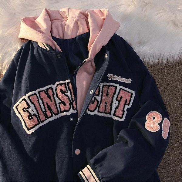 jackets new trendy fashion letter printing embroidered baseball uniform female couple retro harajuku loose american street jacket women, Black;brown
jackets new trendy fashion letter printing embroidered baseball uniform female couple retro harajuku loose american street jacket women, Black;brown
