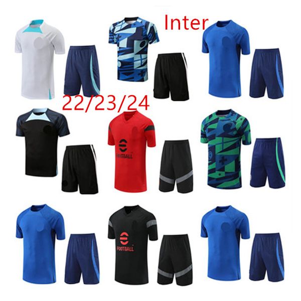 Image of 22 23 Inter Tracksuit Chandal Futbol Soccer O Training Suit 22/23 S Camiseta De Foot Short Sleeve Sportswear Sweatshirt