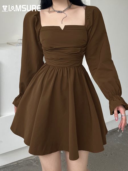 casual dresses iamsure korean style ultra thin solid a-line dress autumn square neckline bubble sleeve mini women's elegant fashion 230, Black;gray
casual dresses iamsure korean style ultra thin solid a-line dress autumn square neckline bubble sleeve mini women's elegant fashion 230, Black;gray