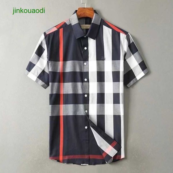burbersys short summer men's sleeve shirt medium and youth thin style non ironing business dress stripe half plaid high end ripp, White;black
burbersys short summer men's sleeve shirt medium and youth thin style non ironing business dress stripe half plaid high end ripp, White;black