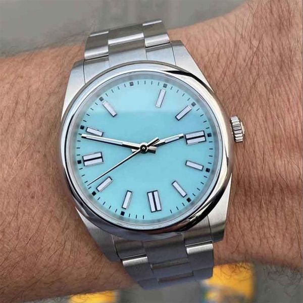 41mm latest sapphire glass men's watch 2813 automatic movement mechanical stainless steel watches master blue simple dial258j, Slivery;brown
41mm latest sapphire glass men's watch 2813 automatic movement mechanical stainless steel watches master blue simple dial258j, Slivery;brown