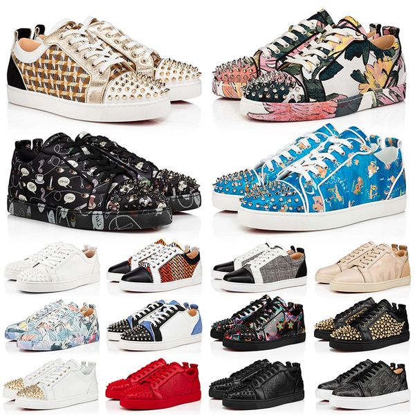 luxury platform loafer red bottoms shoes low sneakers for men women sueded spikes rivets graffiti leather black white 2023 fashion designer
luxury platform loafer red bottoms shoes low sneakers for men women sueded spikes rivets graffiti leather black white 2023 fashion designer