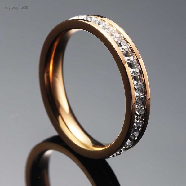 crow jewelry trend fashion simple tie single ring square titanium steel ins style stainless hand qkll, Silver