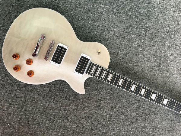lp electric guitar ebony fretboard classical sliver color white binding mahogany wood with quilted maple top
lp electric guitar ebony fretboard classical sliver color white binding mahogany wood with quilted maple top