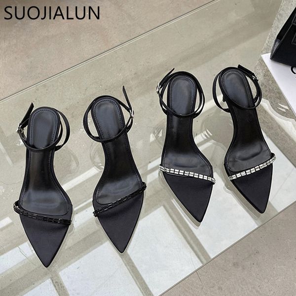 sandals suojialun 2023 summer n band women sandal fashion crystal pointed toe ladies gladiator shoes thin high heel dress pump 230330, Black
sandals suojialun 2023 summer n band women sandal fashion crystal pointed toe ladies gladiator shoes thin high heel dress pump 230330, Black