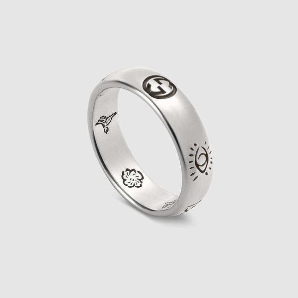 2023 designer new xiao zhan's same antique double gblind for love fearless narrow version flower and bird pattern couple pair ring, Silver
2023 designer new xiao zhan's same antique double gblind for love fearless narrow version flower and bird pattern couple pair ring, Silver