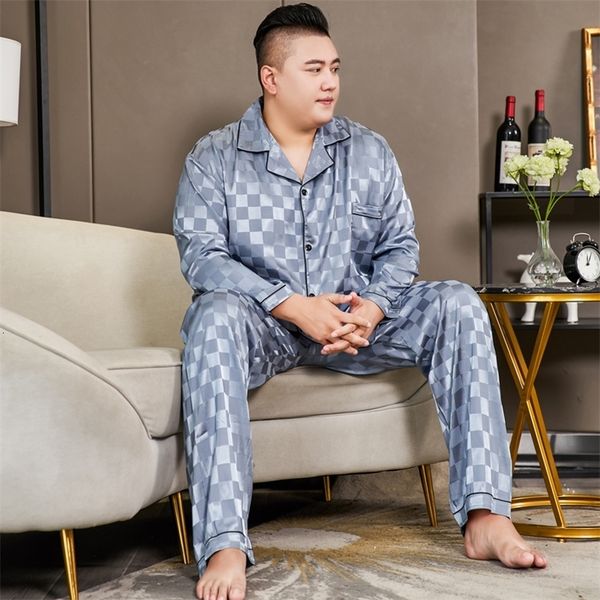 men's sleepwear 3xl-5xl oversized silk plain pajama set satin men's autumn spring long sleeve shirts and trousers men's famil, Black;brown
men's sleepwear 3xl-5xl oversized silk plain pajama set satin men's autumn spring long sleeve shirts and trousers men's famil, Black;brown