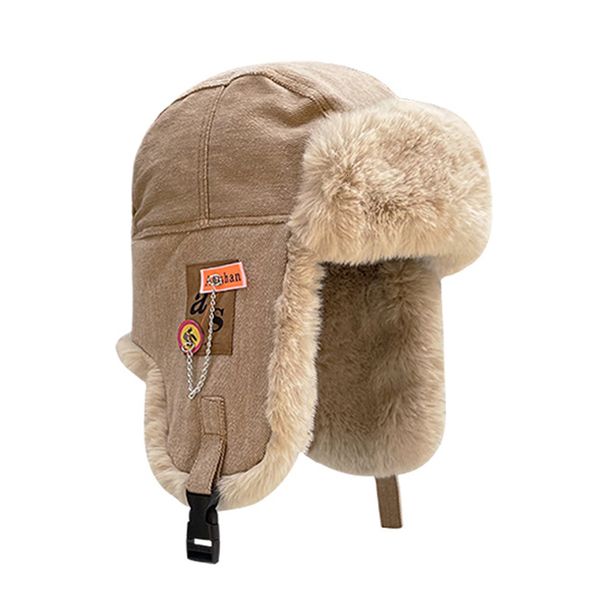 beanieskull caps winter outdoor men russian pilot hat women's fashion bomber with labeling letter cotton faux fur soft warm trapper ush, Blue;gray
beanieskull caps winter outdoor men russian pilot hat women's fashion bomber with labeling letter cotton faux fur soft warm trapper ush, Blue;gray