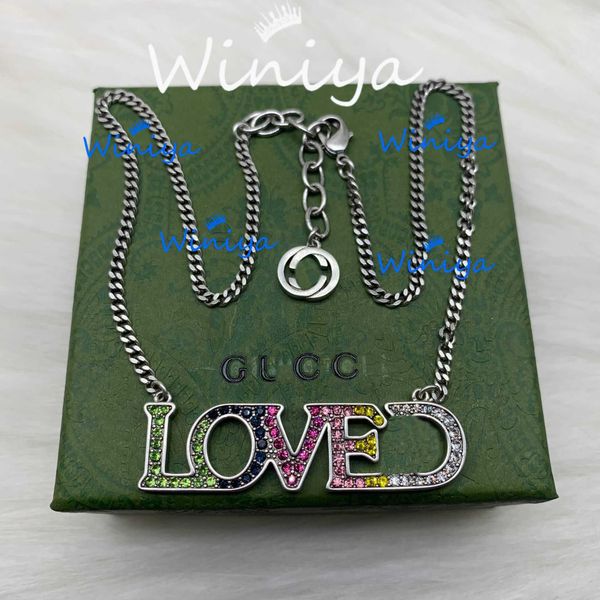 2023 designer new g family necklace / gujia new letter diamond color matching neck chain opening ring fashion trend jewelry, Silver
2023 designer new g family necklace / gujia new letter diamond color matching neck chain opening ring fashion trend jewelry, Silver