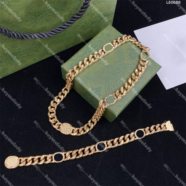 vintage thick chain necklaces interlocking letters bracelets gold necklaces jewelry sets with box, Black
vintage thick chain necklaces interlocking letters bracelets gold necklaces jewelry sets with box, Black