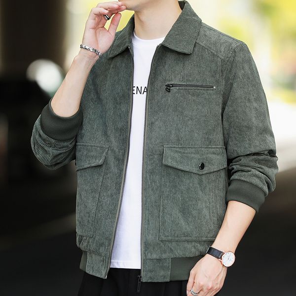 men's jackets trendy casual jacket korean version light corduroy clothing young and middleaged lapel coat 230330, Black;brown
men's jackets trendy casual jacket korean version light corduroy clothing young and middleaged lapel coat 230330, Black;brown