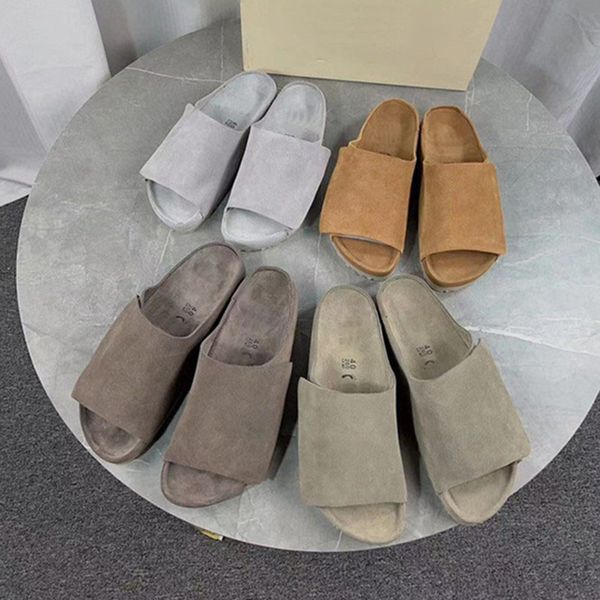 2023 fears of god los feliz slides sandals women men cement melange suede cork latex footbeds slide casual foam ash melange shoes eur 36-45, Black
2023 fears of god los feliz slides sandals women men cement melange suede cork latex footbeds slide casual foam ash melange shoes eur 36-45, Black