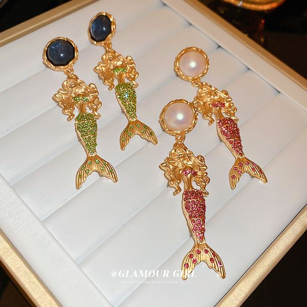 genuine gold electroplated silver needle dangle rhinestone mermaid earrings trend medieval design sense earrings fashion jewelry
genuine gold electroplated silver needle dangle rhinestone mermaid earrings trend medieval design sense earrings fashion jewelry
