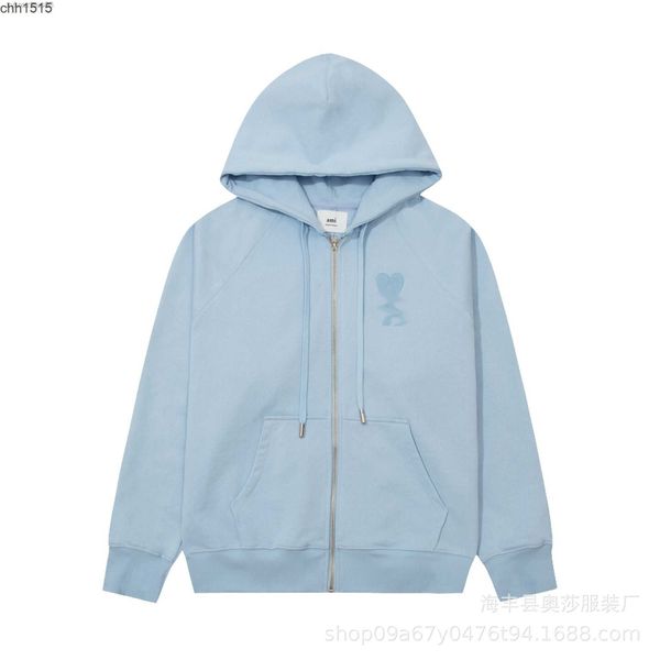 the correct version of amis macaron love embroidery men and women fashion label loose casual couple zipper hooded sweater coat, Black
the correct version of amis macaron love embroidery men and women fashion label loose casual couple zipper hooded sweater coat, Black