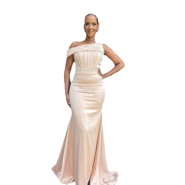 champagne mermaid bridesmaid dresses one shoulder crepe exposed boning maid of honor dress wedding party gowns 2023, White;pink
champagne mermaid bridesmaid dresses one shoulder crepe exposed boning maid of honor dress wedding party gowns 2023, White;pink