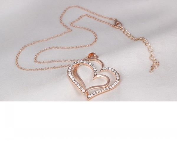 factory price double-deck peach heart shape pendant necklace inlaid zircon rhinestone twinkle decorate adjeustable length plating white k ro, Silver
factory price double-deck peach heart shape pendant necklace inlaid zircon rhinestone twinkle decorate adjeustable length plating white k ro, Silver